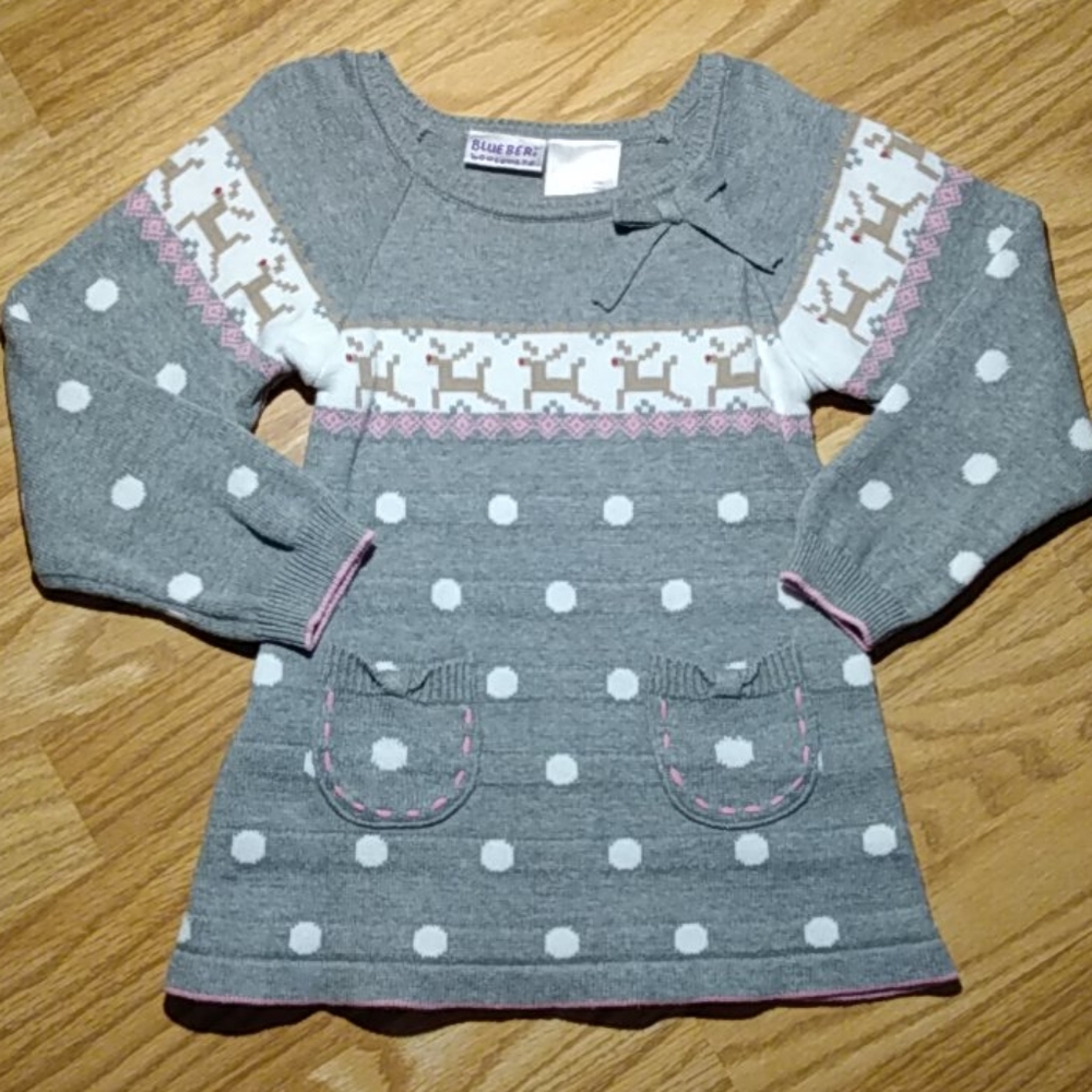 Blueberi Blvd (4T) Gray Sweater Tunic/ Short Dress